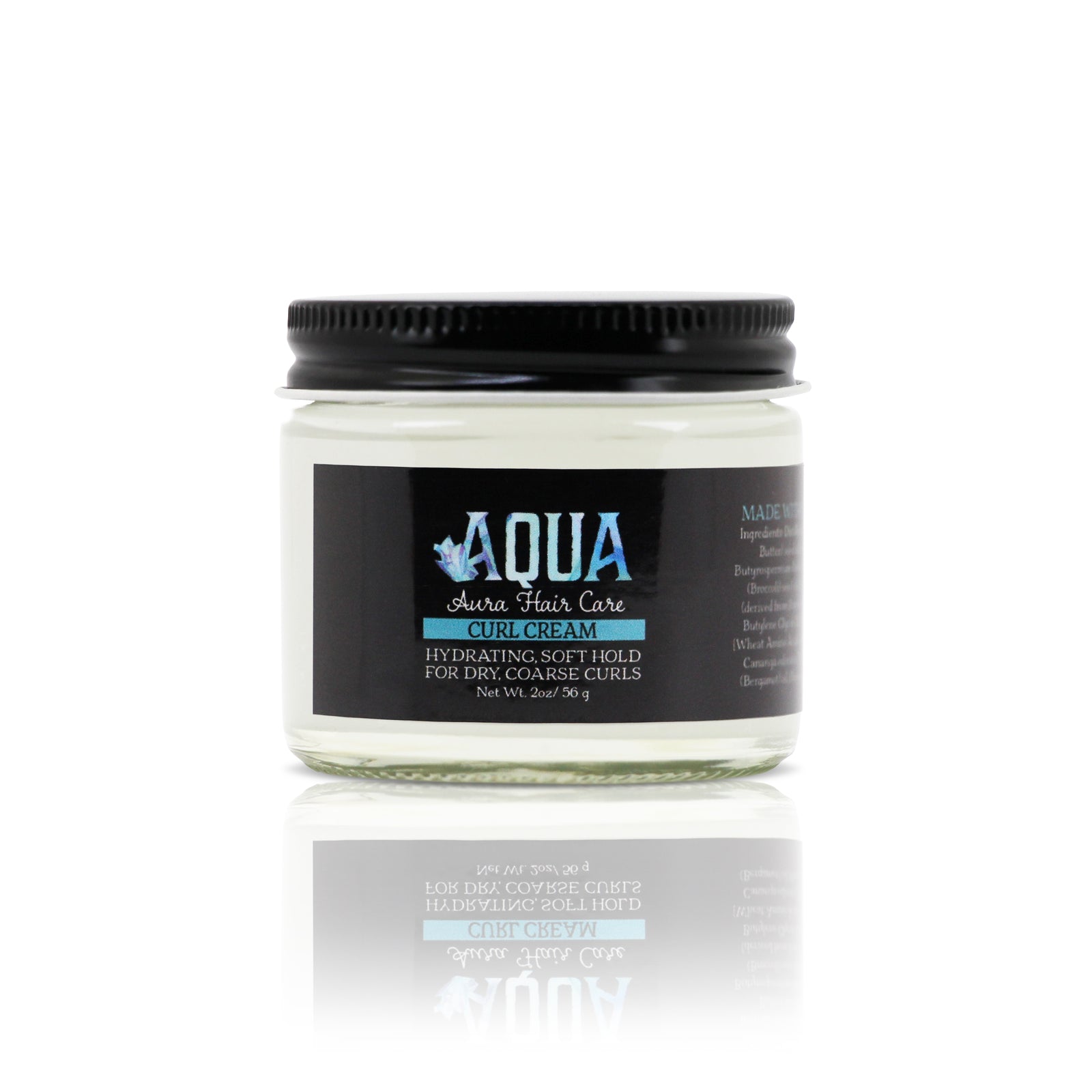 Aqua Aura Curl Cream Travel Size | Dry, Coarse Curls & Waves | Moisturizing, Frizz-Taming