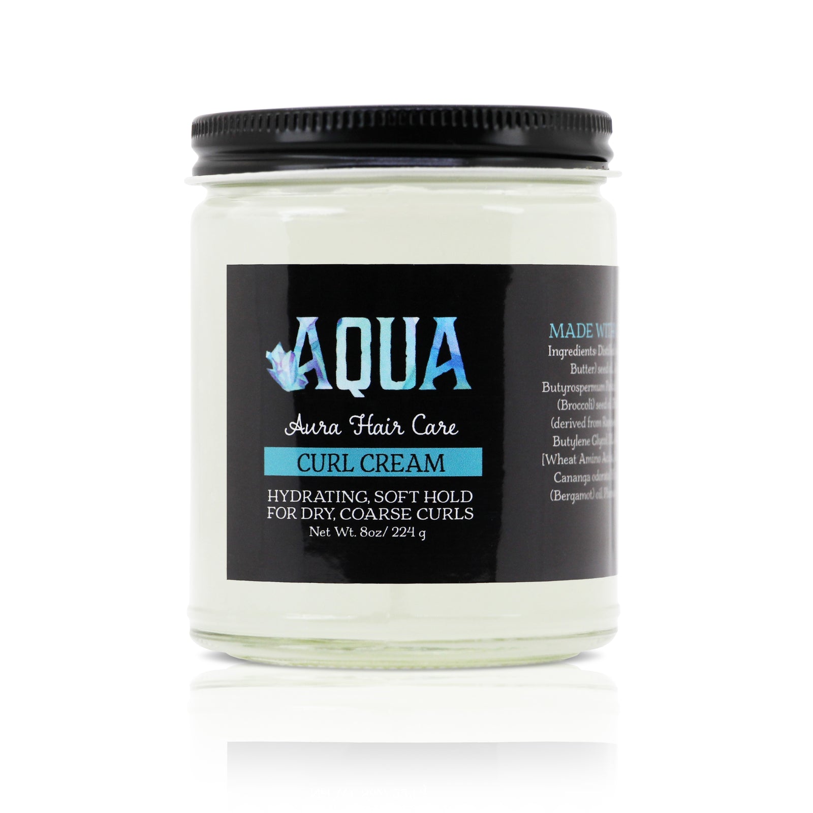 Aqua Aura Curl Cream | Dry, Coarse Curls & Waves | Moisturizing, Frizz-Taming
