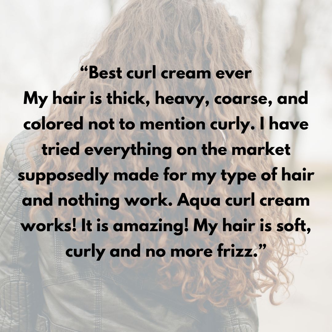 Aqua Aura Curl Cream | Dry, Coarse Curls & Waves | Moisturizing, Frizz-Taming