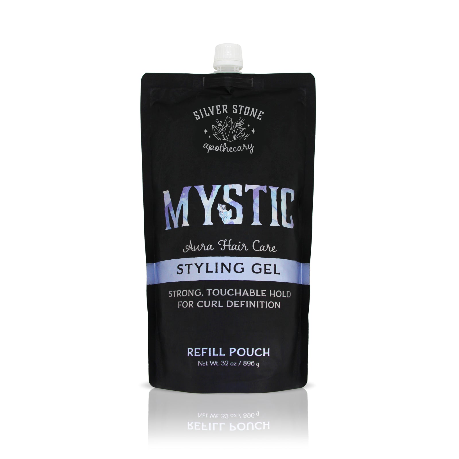 Mystic Aura Strong Hold Gel Refill Pouch | All Types of Curls | Definition, Frizz Control, Long-Lasting Touchable Curls