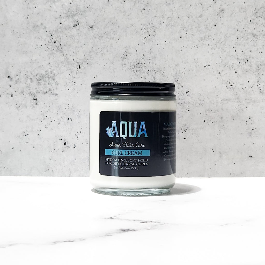Aqua Aura Curl Cream | Dry, Coarse Curls & Waves | Moisturizing, Frizz-Taming