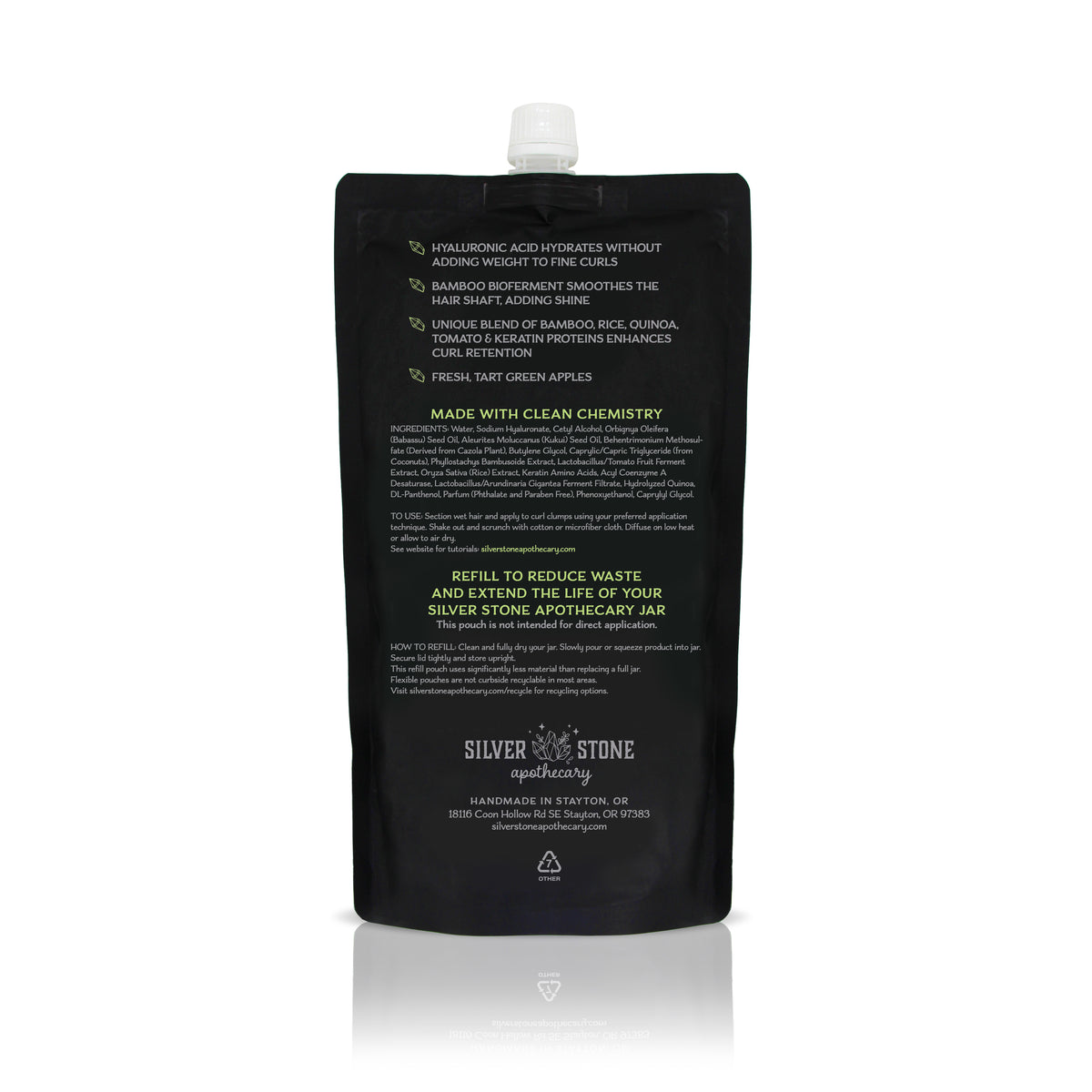 Apple Aura Curl Serum Refill Pouch | Fine Curls &amp; Waves | Lightweight Hydration, Curl Activation