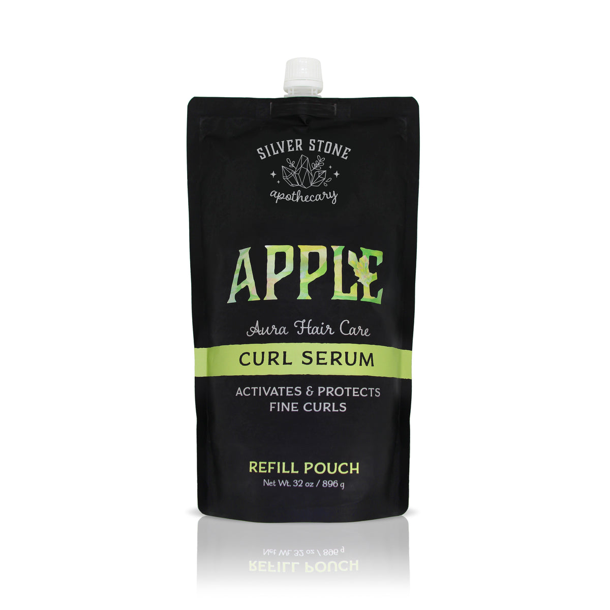 Apple Aura Curl Serum Refill Pouch | Fine Curls &amp; Waves | Lightweight Hydration, Curl Activation