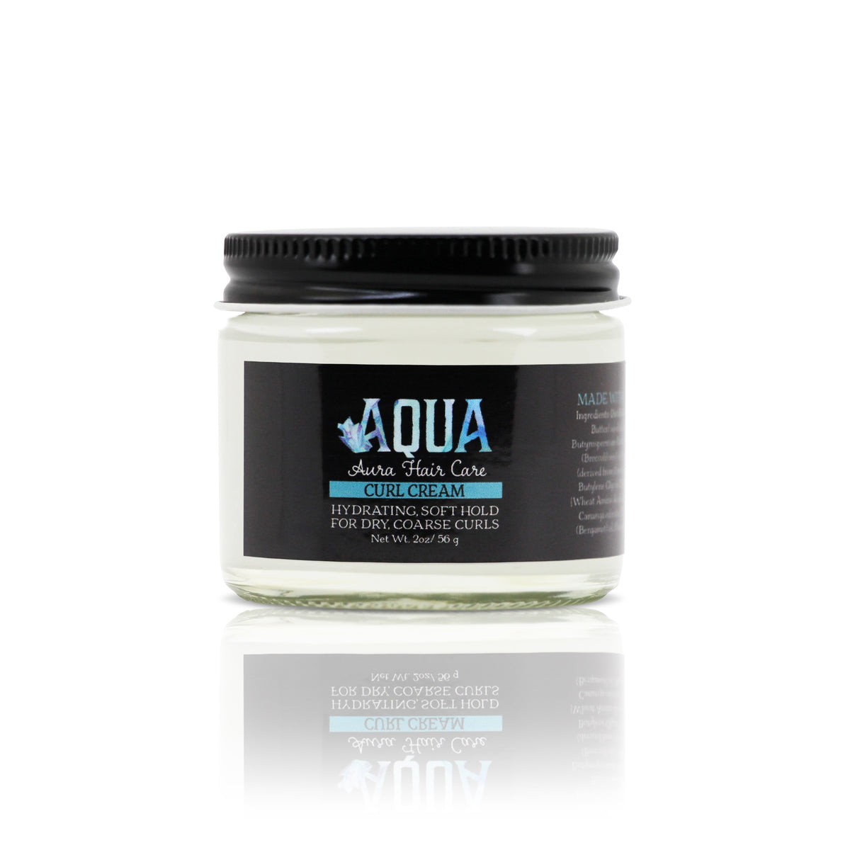 Aqua Aura Curl Cream Travel Size | Dry, Coarse Curls &amp; Waves | Moisturizing, Frizz-Taming