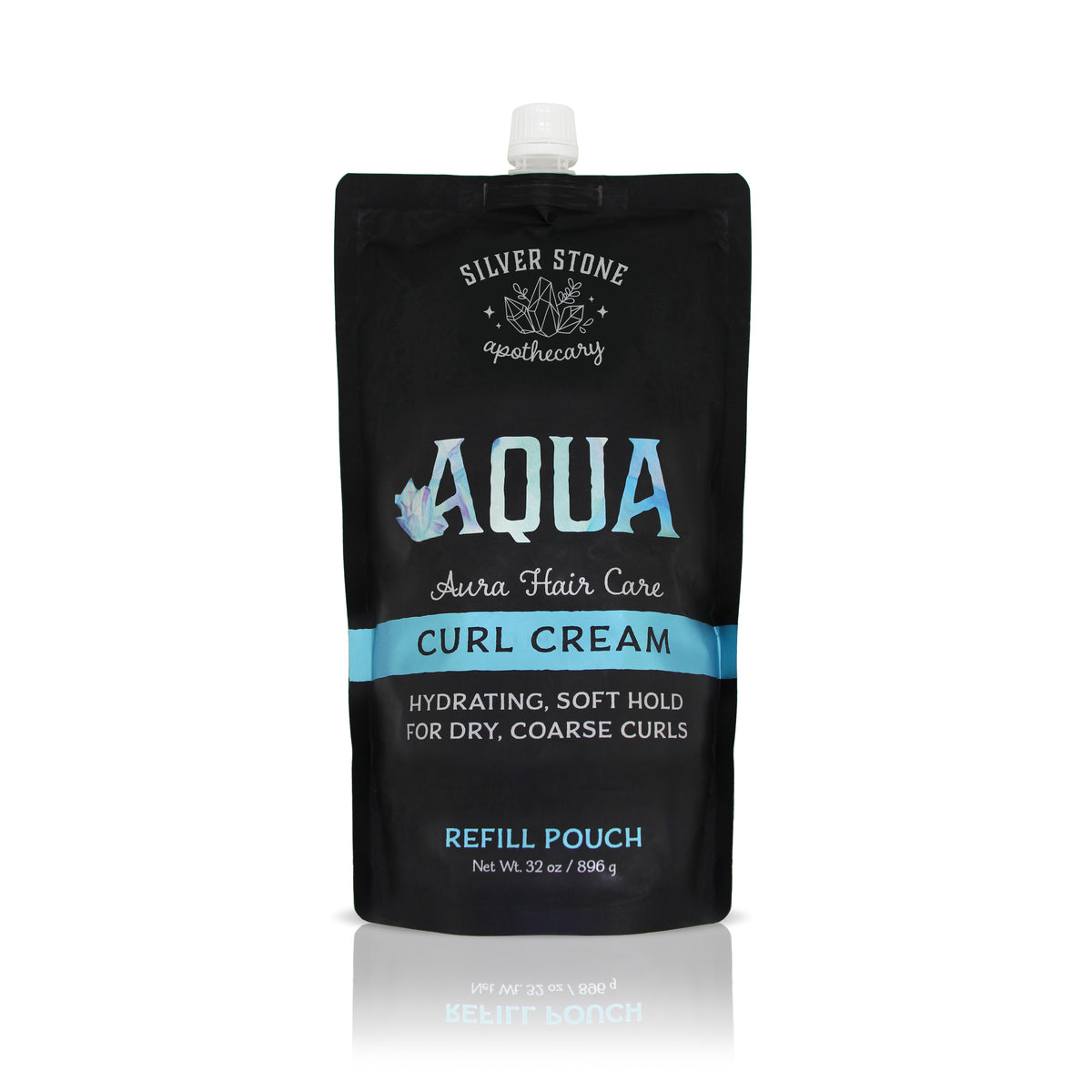Aqua Aura Curl Cream Refill Pouch | Dry, Coarse Curls &amp; Waves | Deep Hydration, Frizz Control, Soft Hold