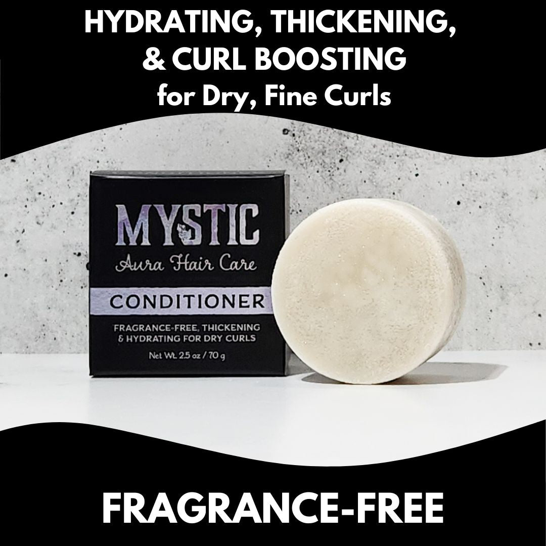 Mystic Aura Shampoo & Conditioner Set | Dry, Fine Curls & Waves | Fragrance-Free, Hydrating, Thickening, Curl Enhancing