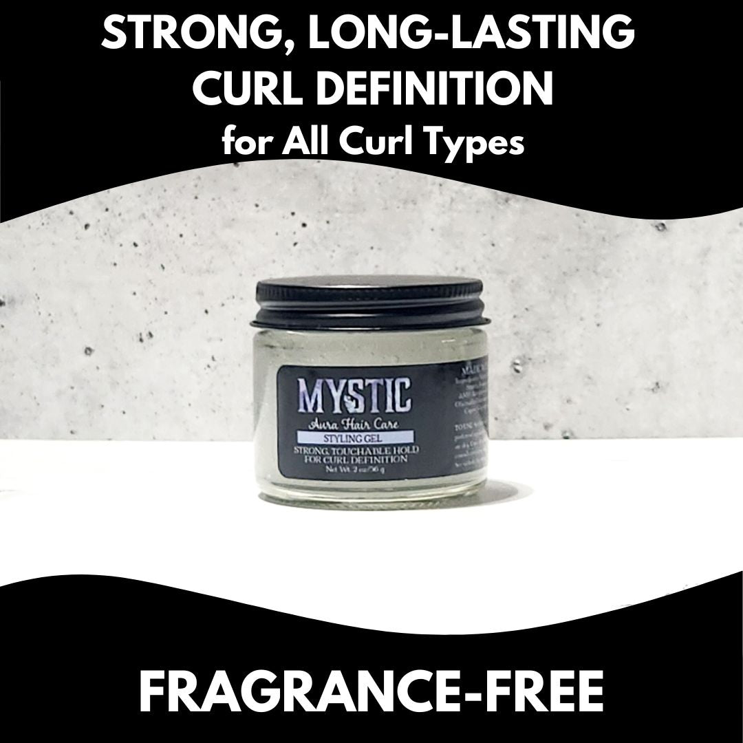 Mystic Aura Strong Hold Styling Gel Travel | All Types of Curls | Definition, Frizz-Control, Long-Lasting Touchable Curls