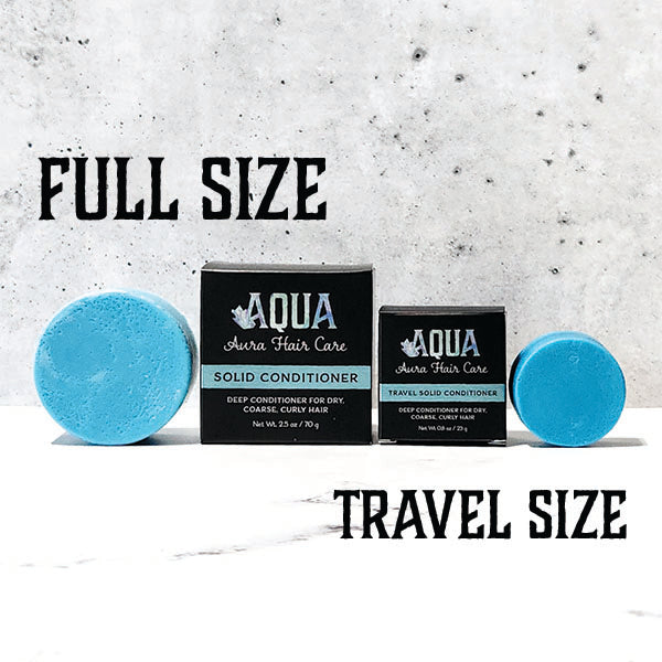 Travel Size Aqua Aura Conditioner | Dry, Coarse Curls &amp; Waves | Moisturizing, Frizz-Control, Curl Enhancing