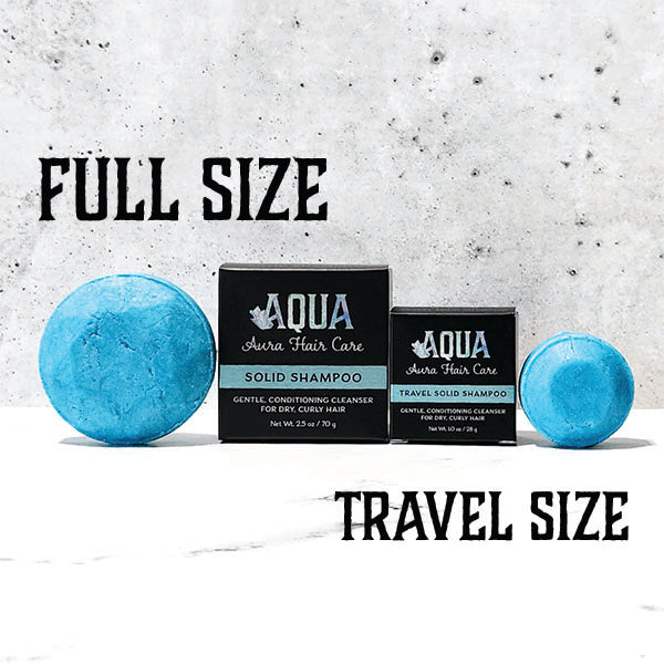 Travel Size Aqua Aura Shampoo | Dry, Coarse Curls &amp; Waves | Gentle, Conditioning Cleanser