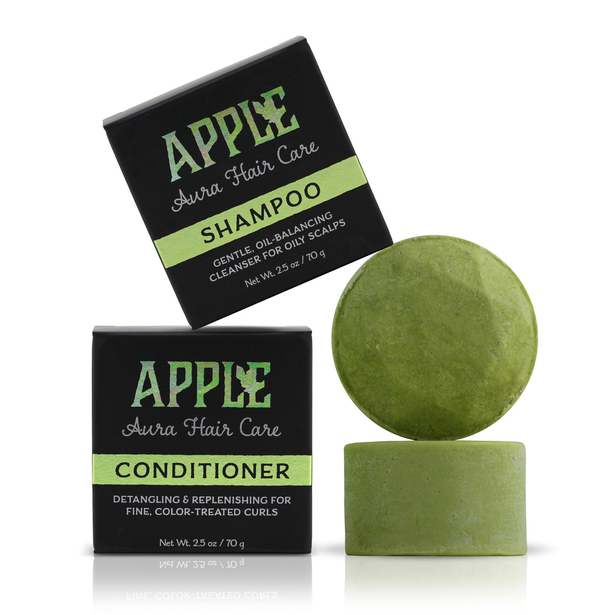 Apple Aura Shampoo &amp; Conditioner Set |Fine Hair, Oily Scalps | Oil-Balancing, Detangling, &amp; Replenishing