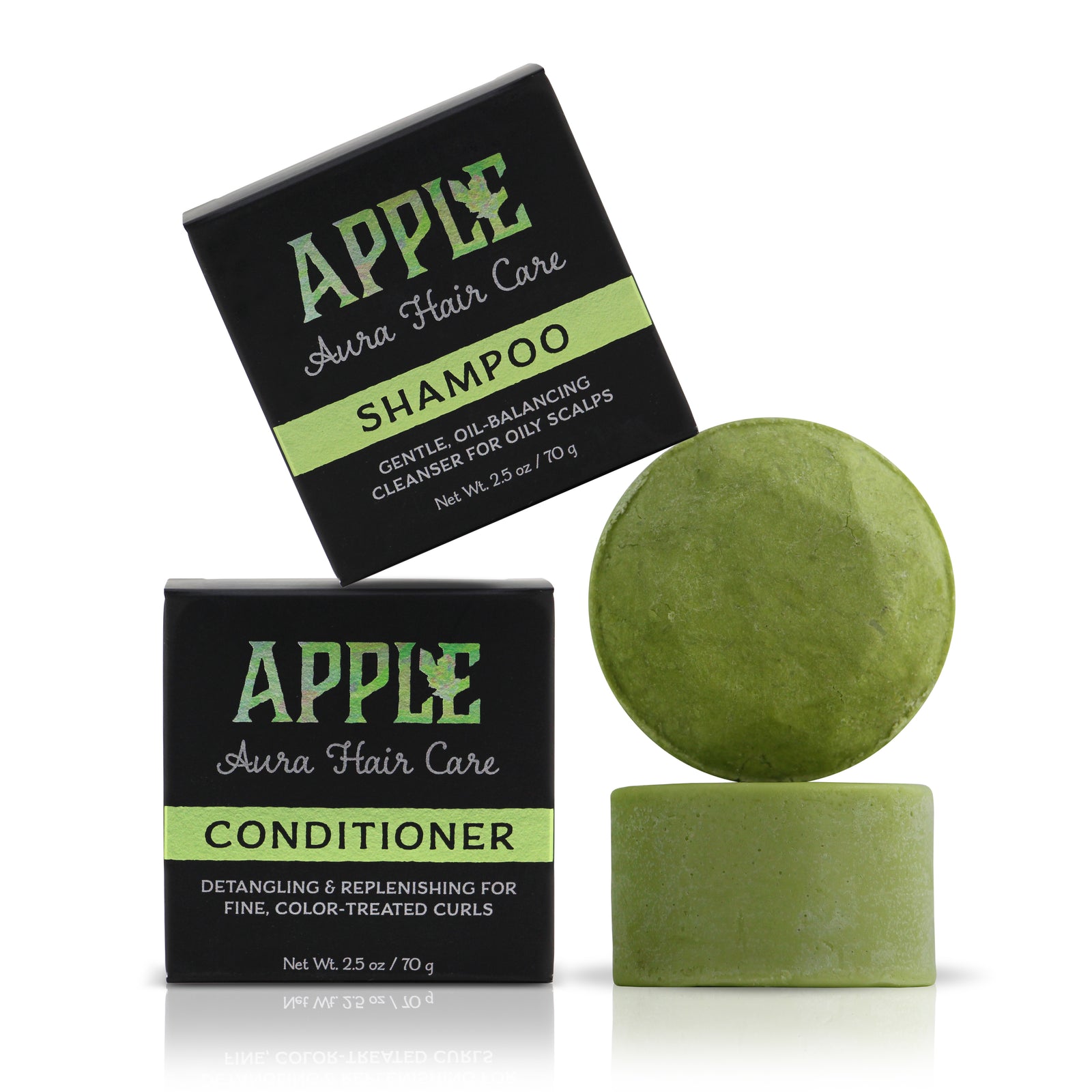 Apple Aura Shampoo & Conditioner Set |Fine Hair, Oily Scalps | Oil-Balancing, Detangling, & Replenishing