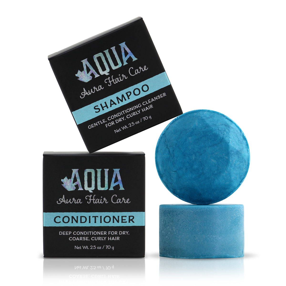 Aqua Aura Shampoo & Conditioner Set | Dry, Coarse Curls & Waves | Moisturizing, Frizz-Control, Curl Enhancing