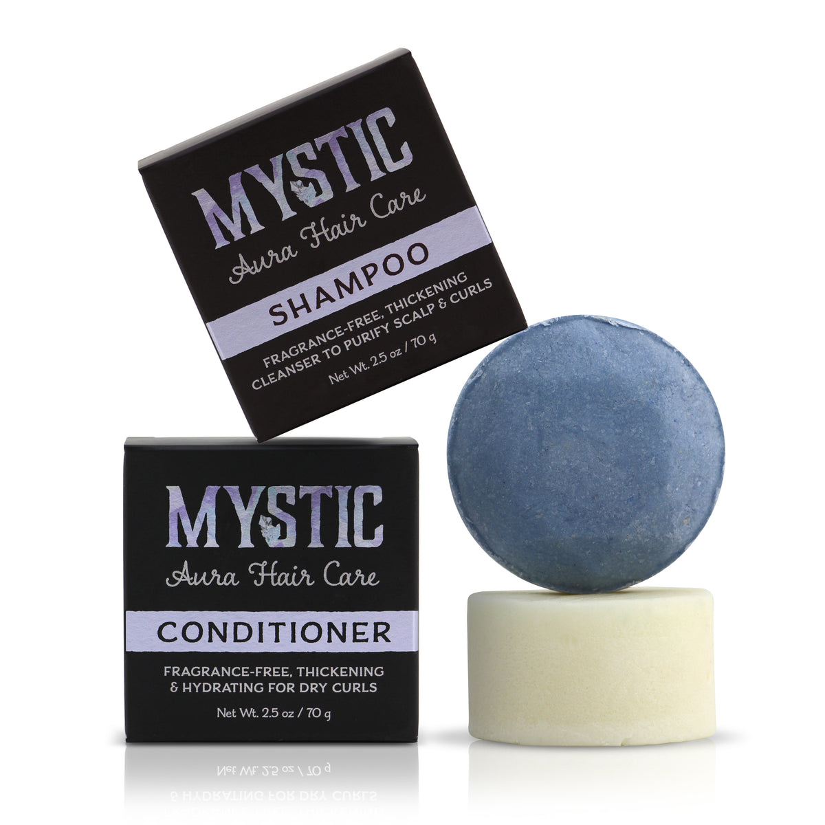 Mystic Aura Shampoo &amp; Conditioner Set | Dry, Fine Curls &amp; Waves | Fragrance-Free, Hydrating, Thickening, Curl Enhancing