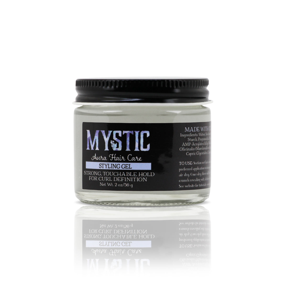 Mystic Aura Strong Hold Styling Gel Travel | All Types of Curls | Definition, Frizz-Control, Long-Lasting Touchable Curls