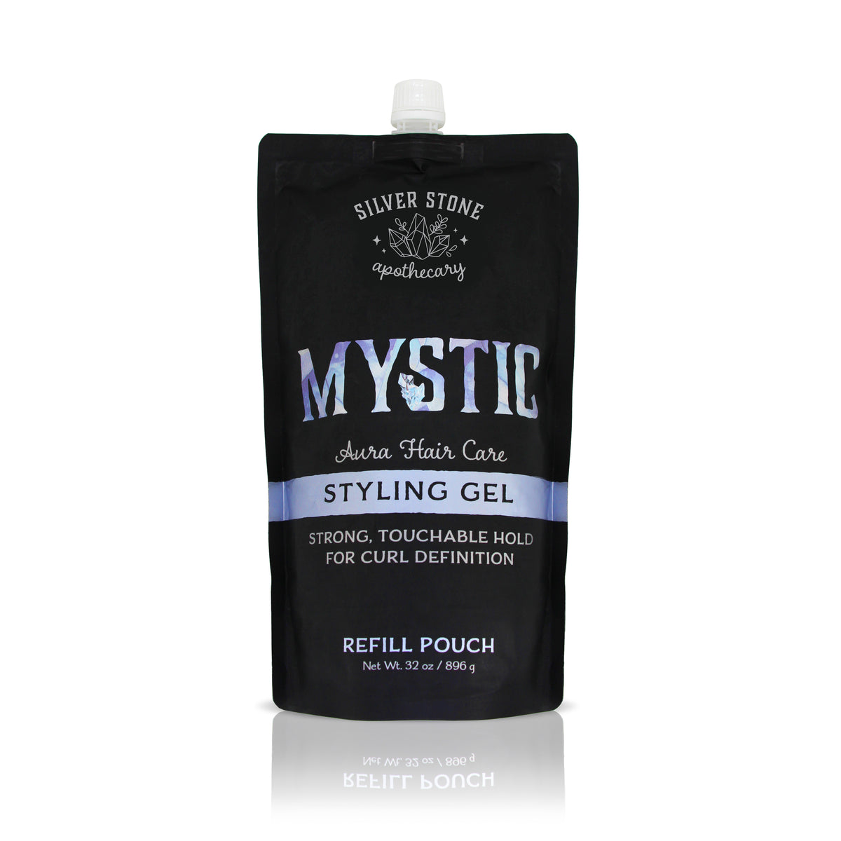 Mystic Aura Strong Hold Gel Refill Pouch | All Types of Curls | Definition, Frizz Control, Long-Lasting Touchable Curls