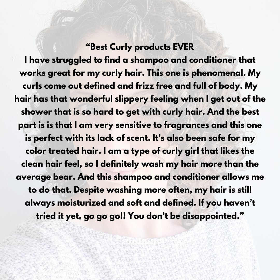 Mystic Aura Shampoo &amp; Conditioner Set | Dry, Fine Curls &amp; Waves | Fragrance-Free, Hydrating, Thickening, Curl Enhancing