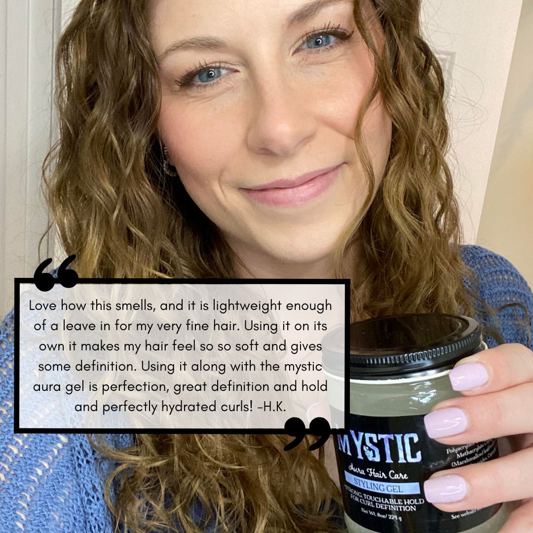 Mystic Aura Gel + Apple Aura Curl Serum Travel Set | Fine Curls &amp; Waves | Protein Boost, Curl Definition, Frizz Control