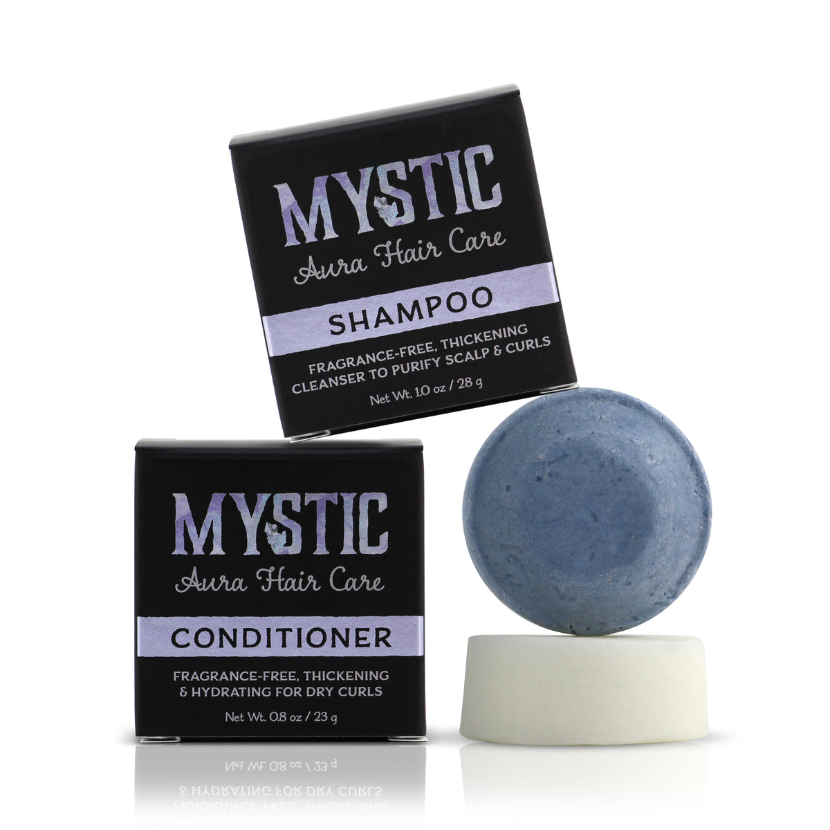 Travel Size Mystic Aura Shampoo &amp; Conditioner Set | Dry, Fine Curls &amp; Waves | Fragrance-Free, Hydrating, Thickening, Curl Enhancing
