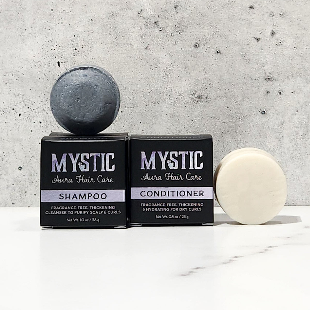 Travel SizeMystic Aura Shampoo &amp; Conditioner Set | Dry, Fine Curls &amp; Waves | Fragrance-Free, Hydrating, Thickening, Curl Enhancing